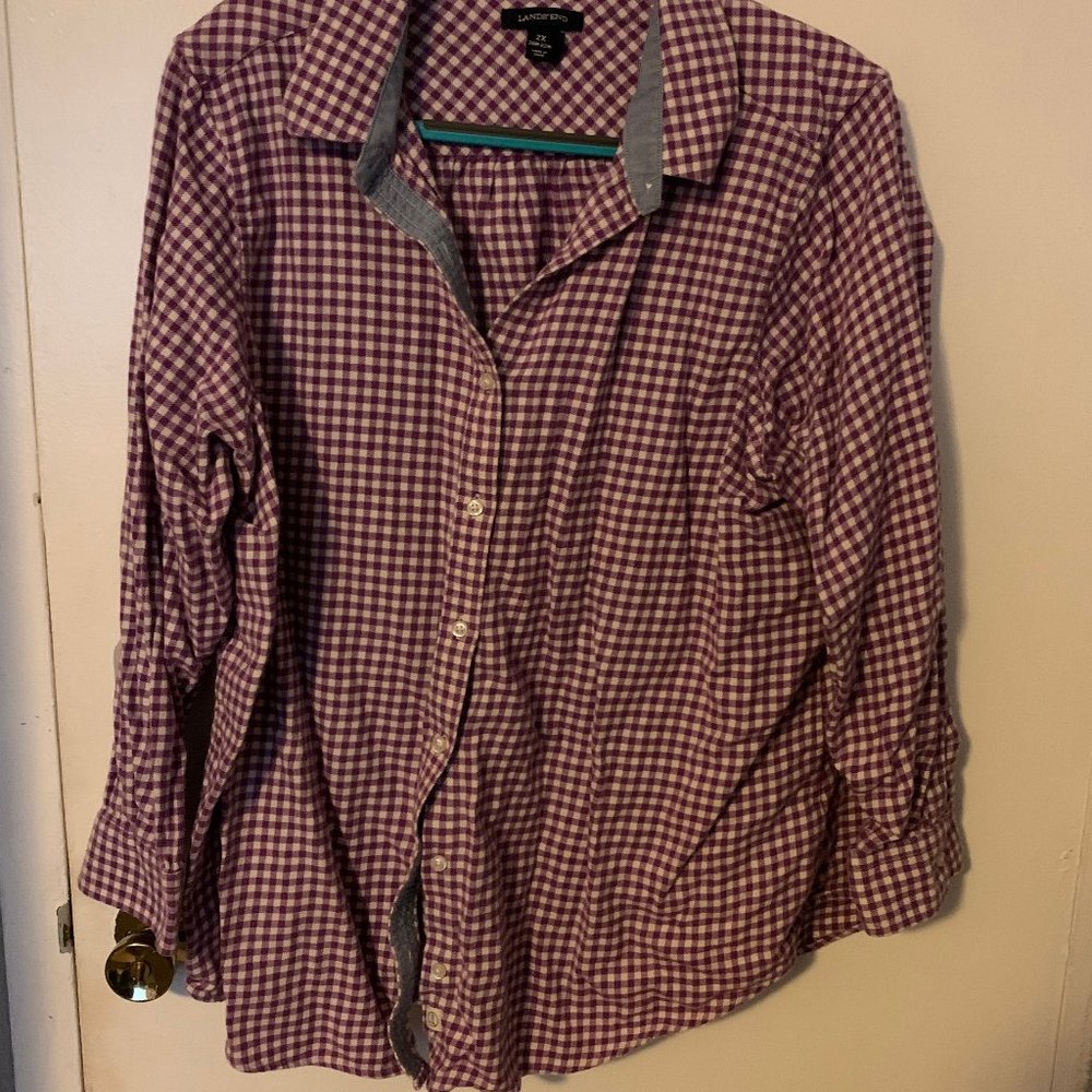 soft Lands End flannel shirt